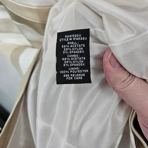 NWT! Jax Gold/Cream Satin Sleeveless Sheath Dress. Size 8 Medium - Picture 8 of 9